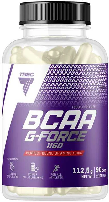 Trec BCAA G-Force 1150 90 kapsulių – Raumenų augimo ir atsigavimo stiprinimas