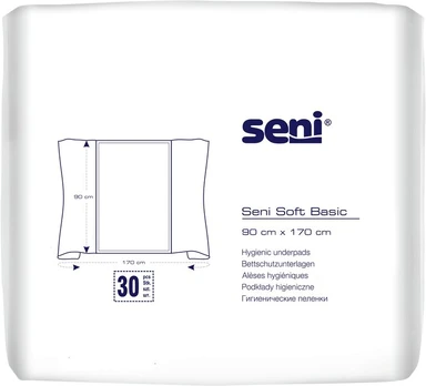 Sugeriantys paklotai Seni Soft Basic, 90x170 cm, 30 vnt.