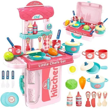 Mini virtuvėlė su lagaminu ir priedais 3in1