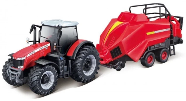 Žaislinis traktorius Bburago Massey Ferguson, raudona