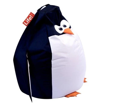 Sėdmaišis Qubo™ Penguin, gobelenas, juodas/baltas