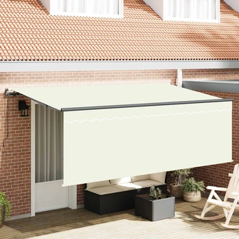 Ištraukiama markizė Kreminė Antracito Ruda 400 x 200 cm