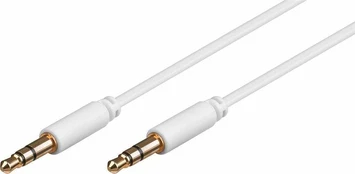 Kabelis MicroConnect Jack 3.5mm - Jack 3.5mm 1m balta (AUDLL1W) kaina