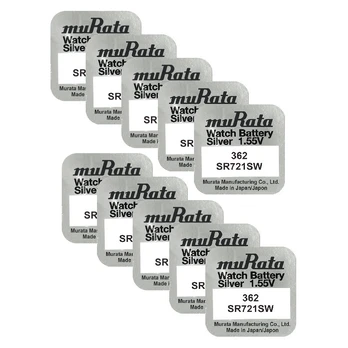Baterija - Murata 362 (SR721SW) 1.55V Sidabro Oksidas 10 Vnt.