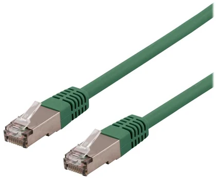 DELTACO S/FTP Cat6 patchkabel, LSZH, 5m, Žalias