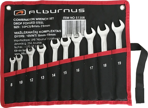 Veržliarakčių įrankių komplektas 10vnt. Alburnus