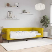 Sofa, geltonos spalvos, 100x200cm, aksomas kaina