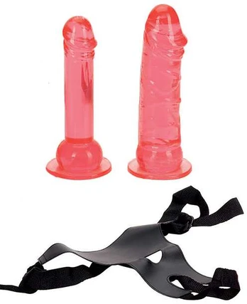 Seven creations You2Toys Crotchless Harness Set with Two Interchangeable Attachments