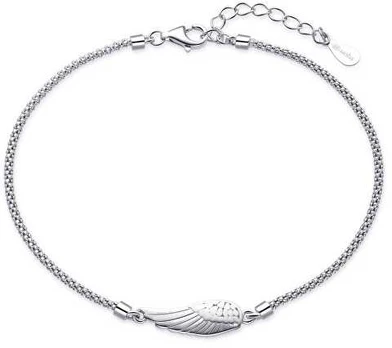 Moiss Delicate sidabrinis bracelet with angel wing B0000903