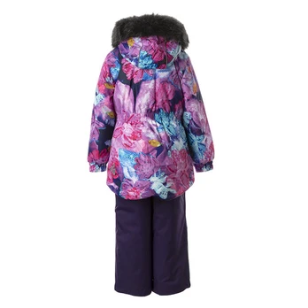 Huppa Mergaičių žieminis komplektas RENELY 4, pink pattern/ dark lilac