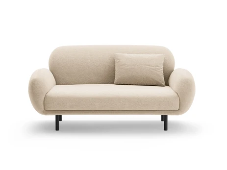Boucle Sofa, "Poppy", 2 Seats, 148x72x82, Beige