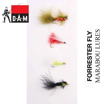 DAM Forrester Fly Marabou Lures muselių rinkinys 570018 .