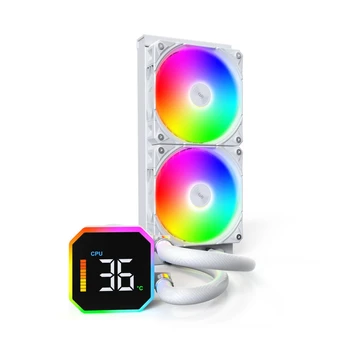 Montech HyperFlow Digital 240 baltas AIO vandens aušinimo rinkinys
