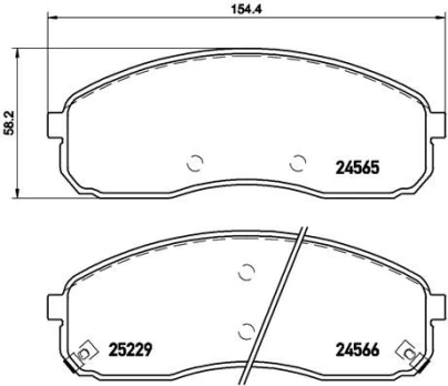 Stabdžių trinkelių rinkinys, diskinis stabdys BREMBO P 30 058
