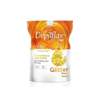 Elastinis vaškas granulėmis Depilflax Gold, žėrintis, 1kg