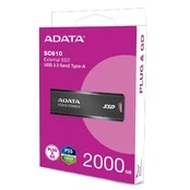 ADATA SC610 USB flash drive 2 TB USB Type-A 3.2 Gen 2 (3.1 Gen 2) Black kaina