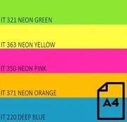 Spalvotas Neon popierius Double A, 75g, A4, 100 lapų, Rainbow 4