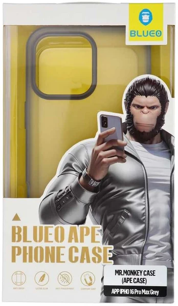 BLUEO APE telefono dėklas – Apple iPhone 16 Pro Max pilkas