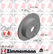 Stabdžių diskas ZIMMERMANN 530.2465.20 kaina
