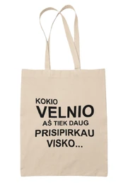 Pirkinių maišelis „Kokio velnio aš tiek daug...“