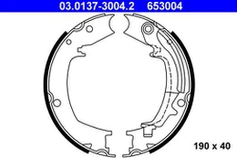 ATE 03.0137-3004.2 Brake shoe set kaina