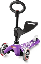 Paspirtukas Micro Mini 3in1 Deluxe, violetinis kaina