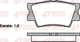 Stabdžių trinkelių rinkinys, diskinis stabdys REMSA 1231.00