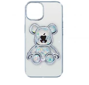 iLike iPhone 15 silikoninis dėklas Spausdinti Desire Bear Apple Silver kaina