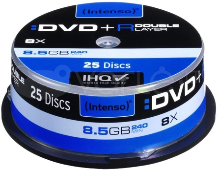 INTENSO 4311144 DVD+R DL DoubleLayer Intenso [ cakebox 25 | 8,5 GB | 8x]