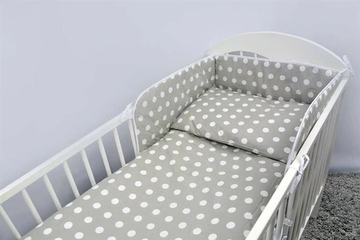 Bedding set - 3 parts - 135/100/180 - DOTS - GREY