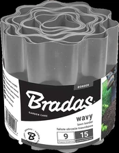 Bradas Lawn wavy board 9m x 25cm, pilka kaina