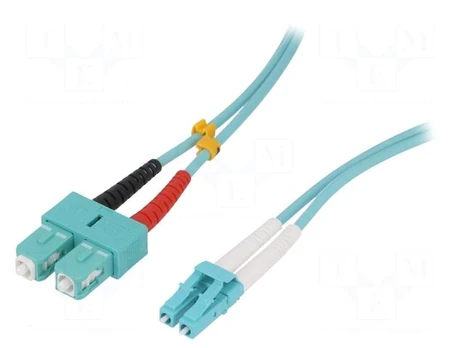 Fiber patch cord | OM3 | LC/UPC,SC/UPC | 0.5m | LSZH | turquoise