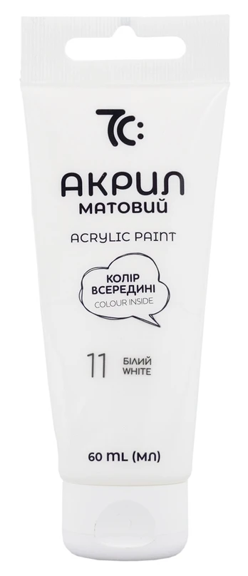 Akriliniai dažai 7C, 60 ml, baltos sp.