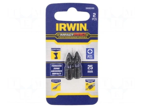 Screwdriver bit | Pozidriv® | PZ1 | Kind: impact | 2pcs | IMPACT PRO