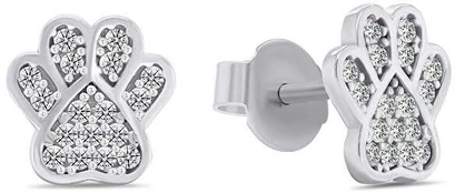 Brilio Silver Brilio Sidabrinis Playful sidabrinis Paws EA507W earrings