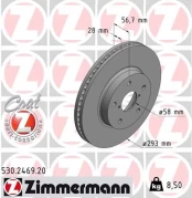 Stabdžių diskas ZIMMERMANN 530.2469.20 kaina