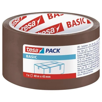 Išpardavimas // Taśma pakowa basic 40m:45mm, brązowa stand