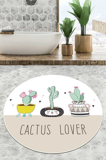 Foutastic Vonios kilimėlis Rožinė Cactus Djt (120 cm)