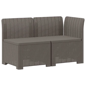 2-Vietis Sodo Sofas, Atrodo kaip Ratano PP Šviesiai pilka