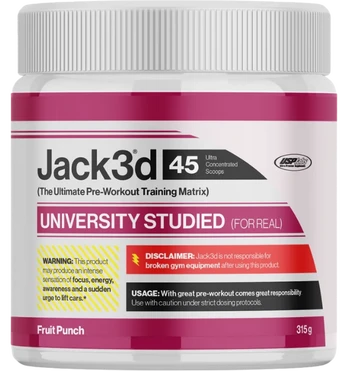 USPlabs Jack3d Advanced Pre-workout, Fruit Punch, 315 g