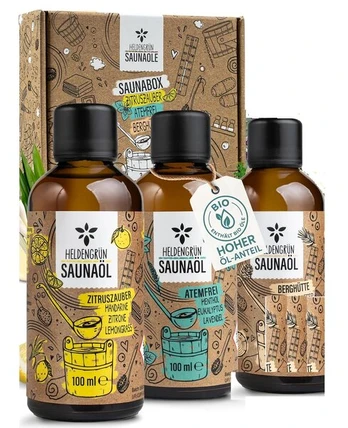 Heldengrün eterinių aliejų rinkinys pirčiai, 3 × 100 ml