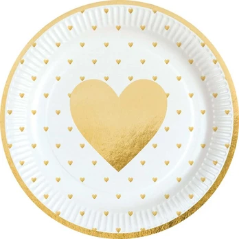 „Love Everyday“ popierinės lėkštės, 8 vnt., 23 cm