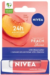 Nivea Peach Shine rūpestingi lūpų dažai 4,8g kaina