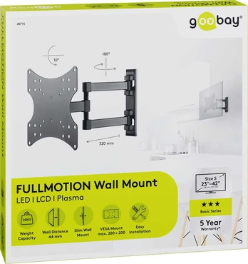 Laikiklis TV Goobay BASIC FULLMOTION S 23"-42" 20kg