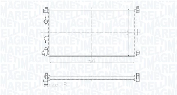 Variklio radiatorius MAGNETI MARELLI 350213209500