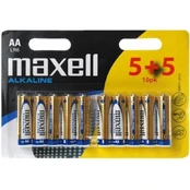 Maxell Alkaline AA maitinimo elementai, 10 vnt kaina