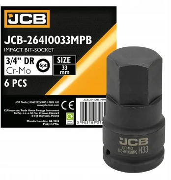 JCB Impact antgalio lizdas 33mm 3/4" (6 taškai)