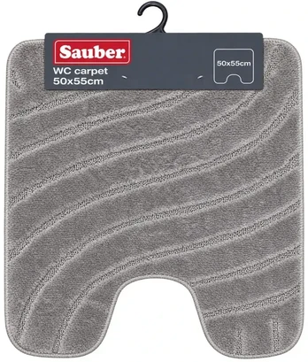 Sauber WC paklājs 50x55cm pelēks