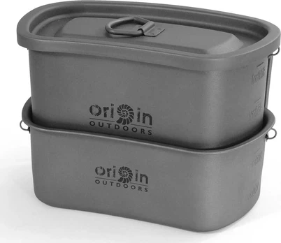 "Origin Outdoors" stovyklavimo puodų rinkinys "Titanium