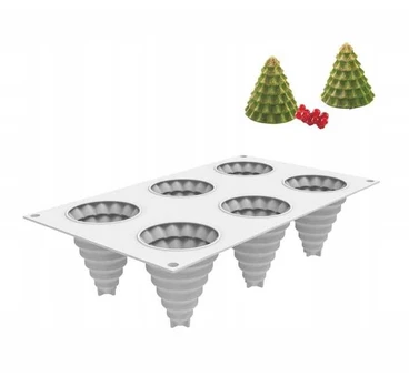 Silikomart silikoninė forma 6dalys (skersmuo6,7xh7,4cm),Eglutė